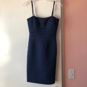 BCBGMaxAzria - Navy bandage dress (Size 0)